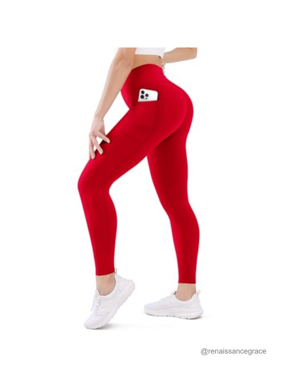 High Waisted Tummy Control Yoga Leggings with Side Phone Pocket